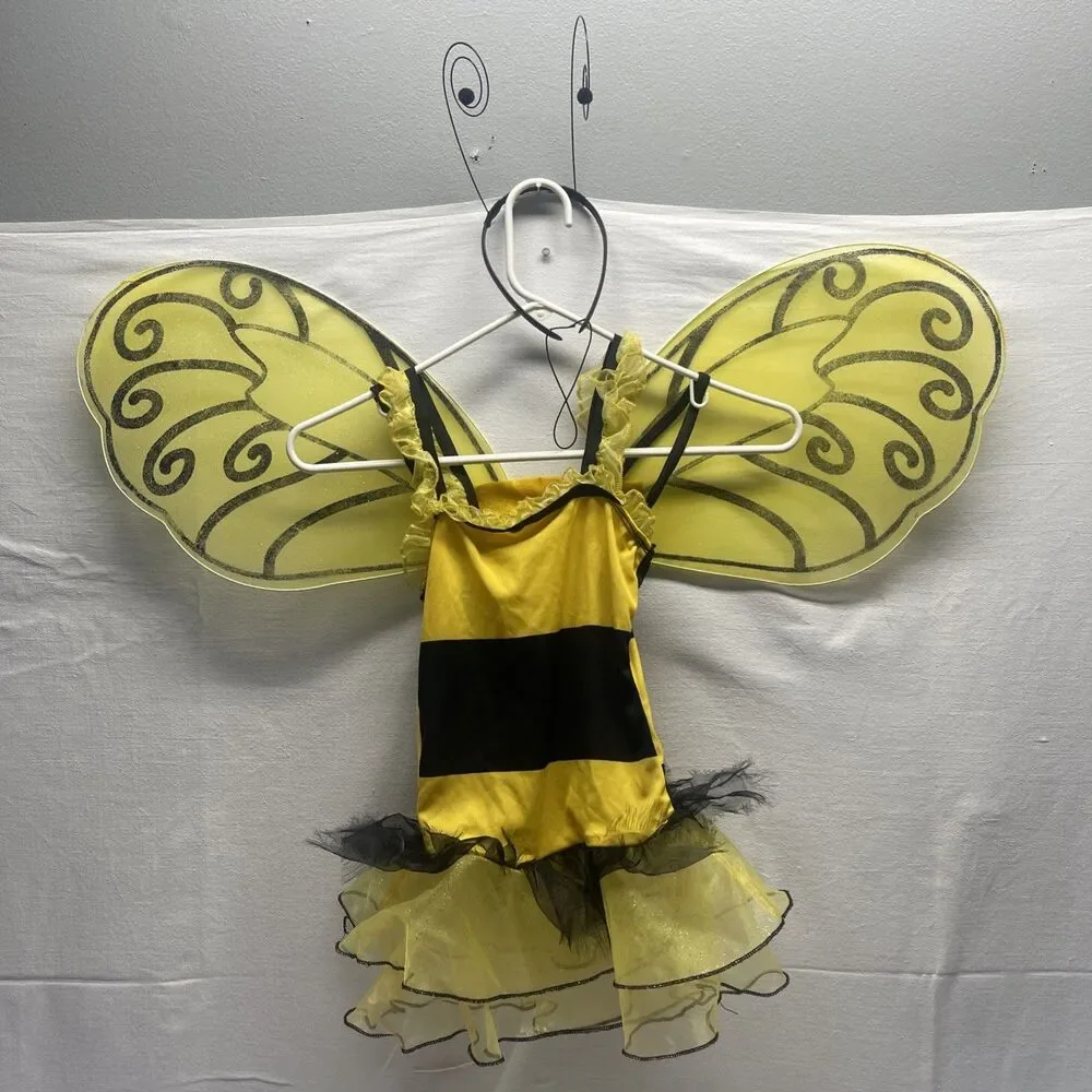 California Costumes Girls Bumble Bee Costume XS Wings Antenna Glasses Halloween